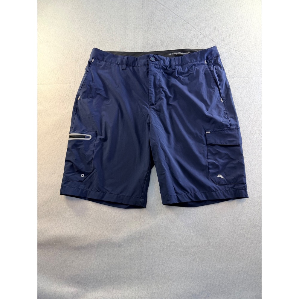 Tommy Bahama Boracay Cargo Shorts Mens Navy Blue Utility Golf Shorts Size 37